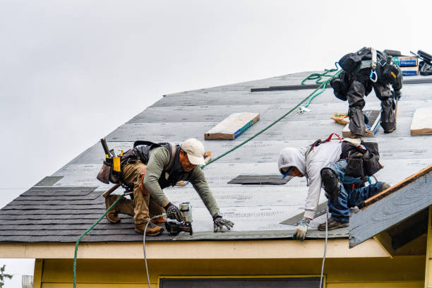 Professional Storm Damage Roof Repair technician working in Mont Belvieu, TX